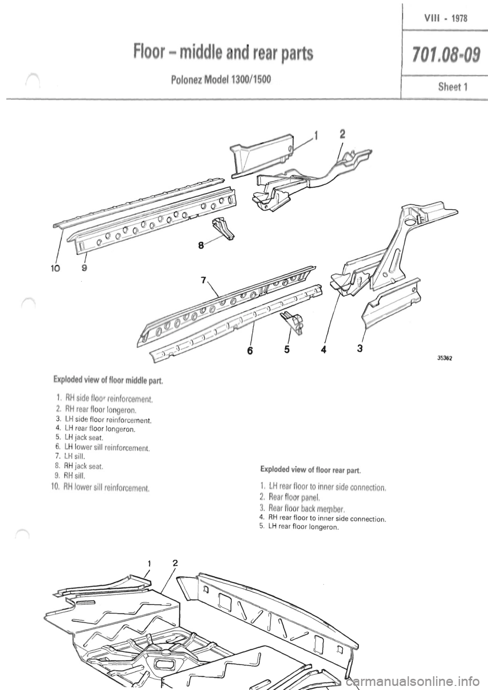 POLONEZ FSO 1300 1978  Repair Manual 