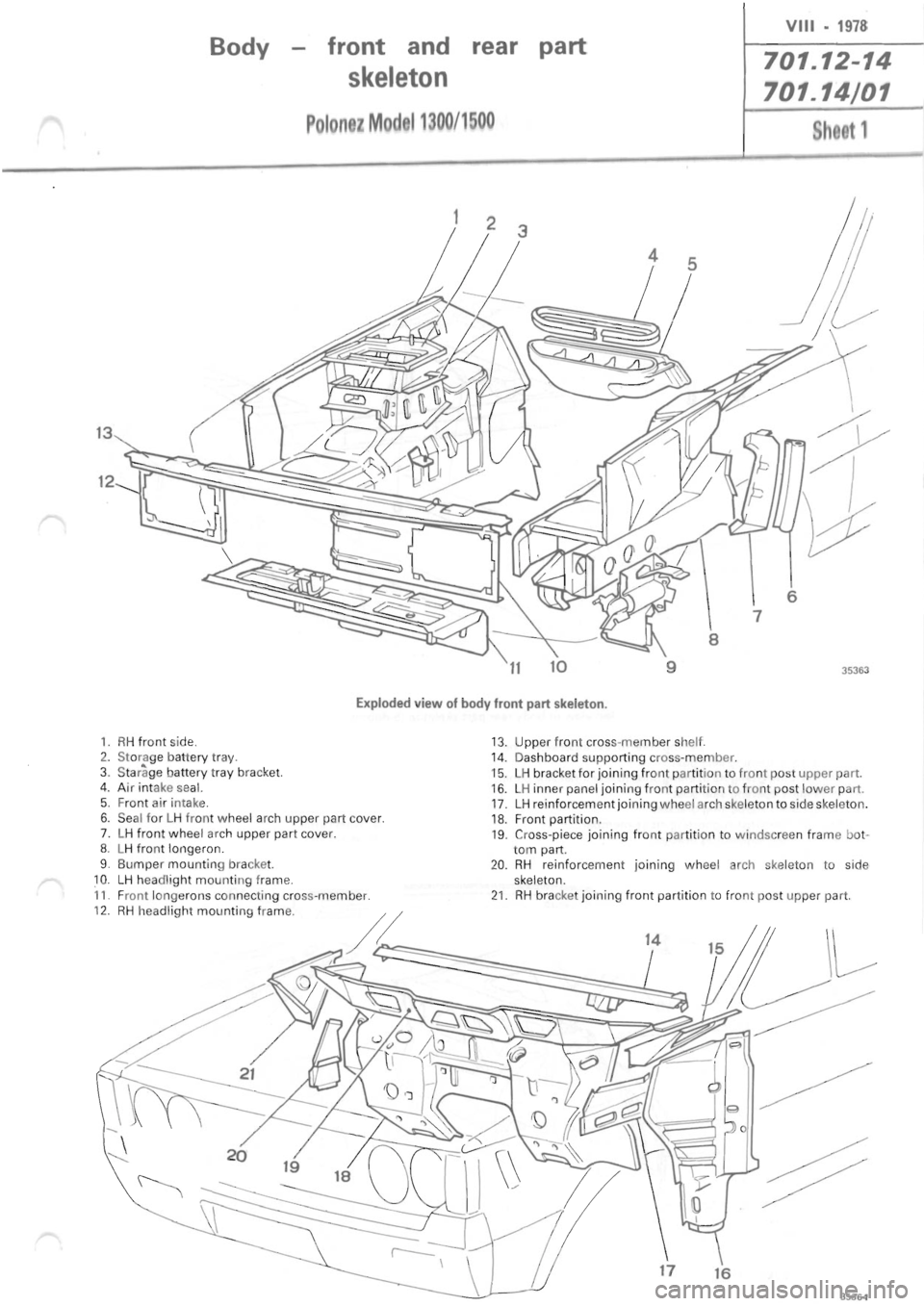 POLONEZ FSO 1300 1978  Repair Manual 