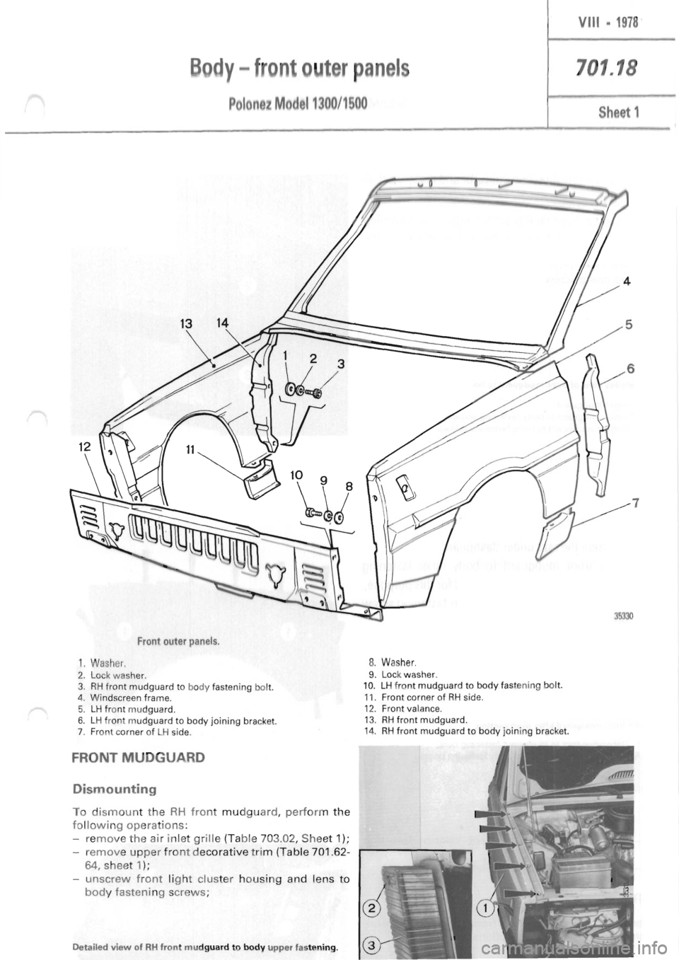 POLONEZ FSO 1300 1978 Repair Manual POLONEZ FSO 1300 1978 Repair Manual