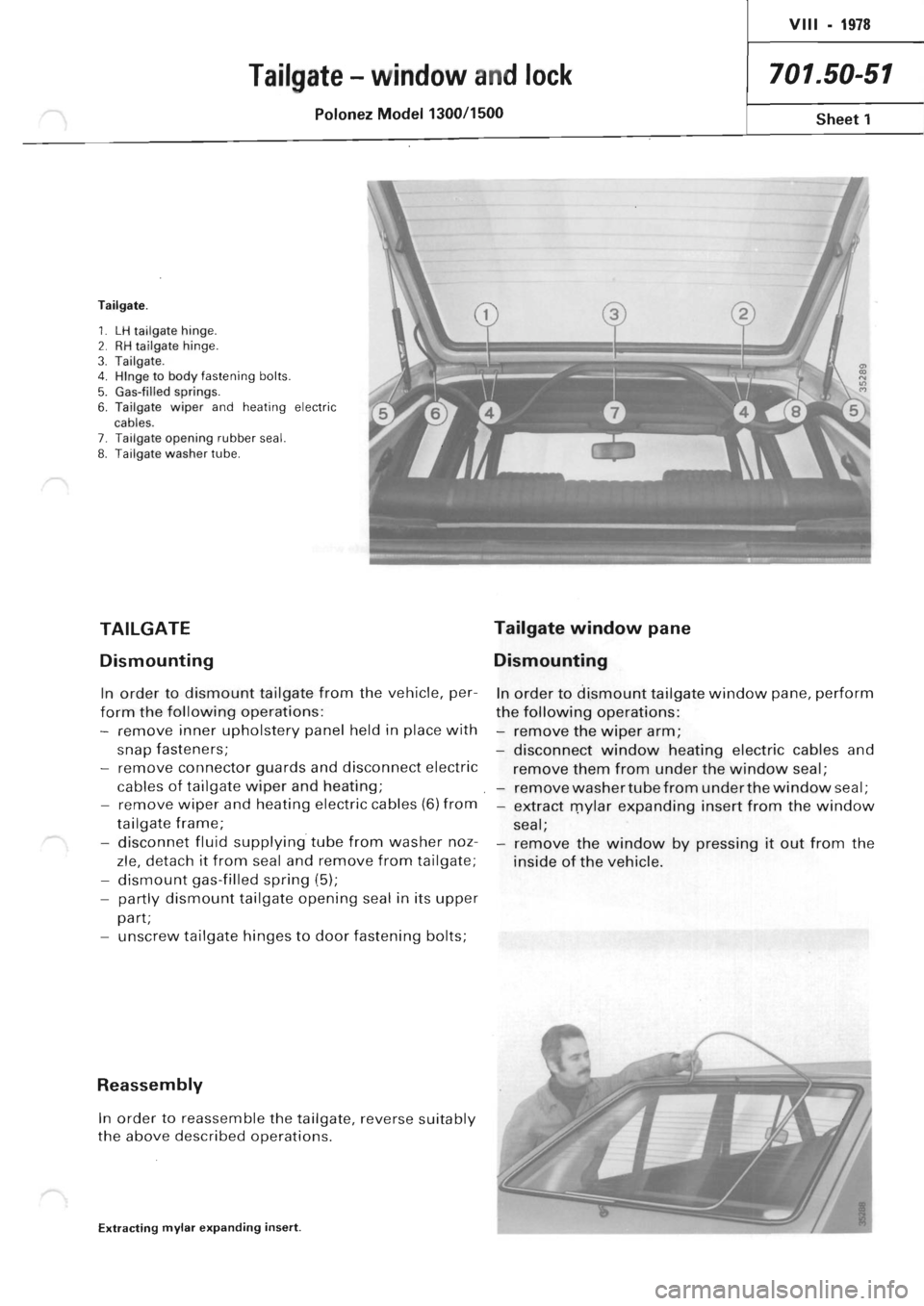 POLONEZ FSO 1300 1978  Repair Manual 