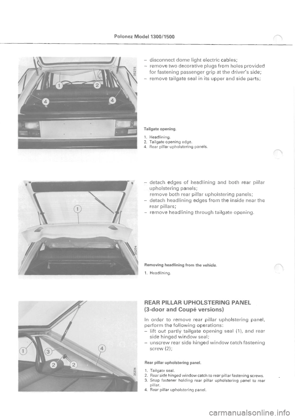 POLONEZ FSO 1300 1978  Repair Manual 