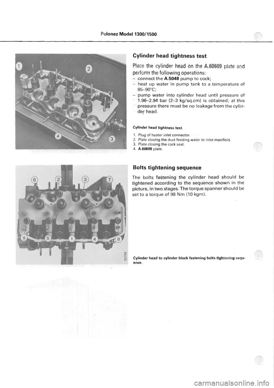 POLONEZ FSO 1300 1978 Service Manual 