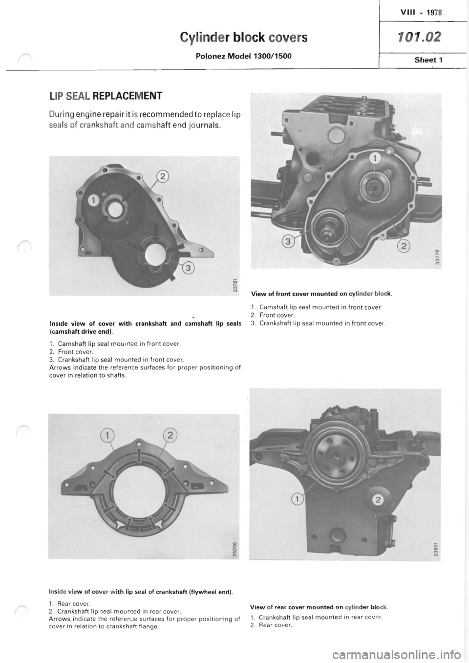 POLONEZ FSO 1300 1978 Service Manual 