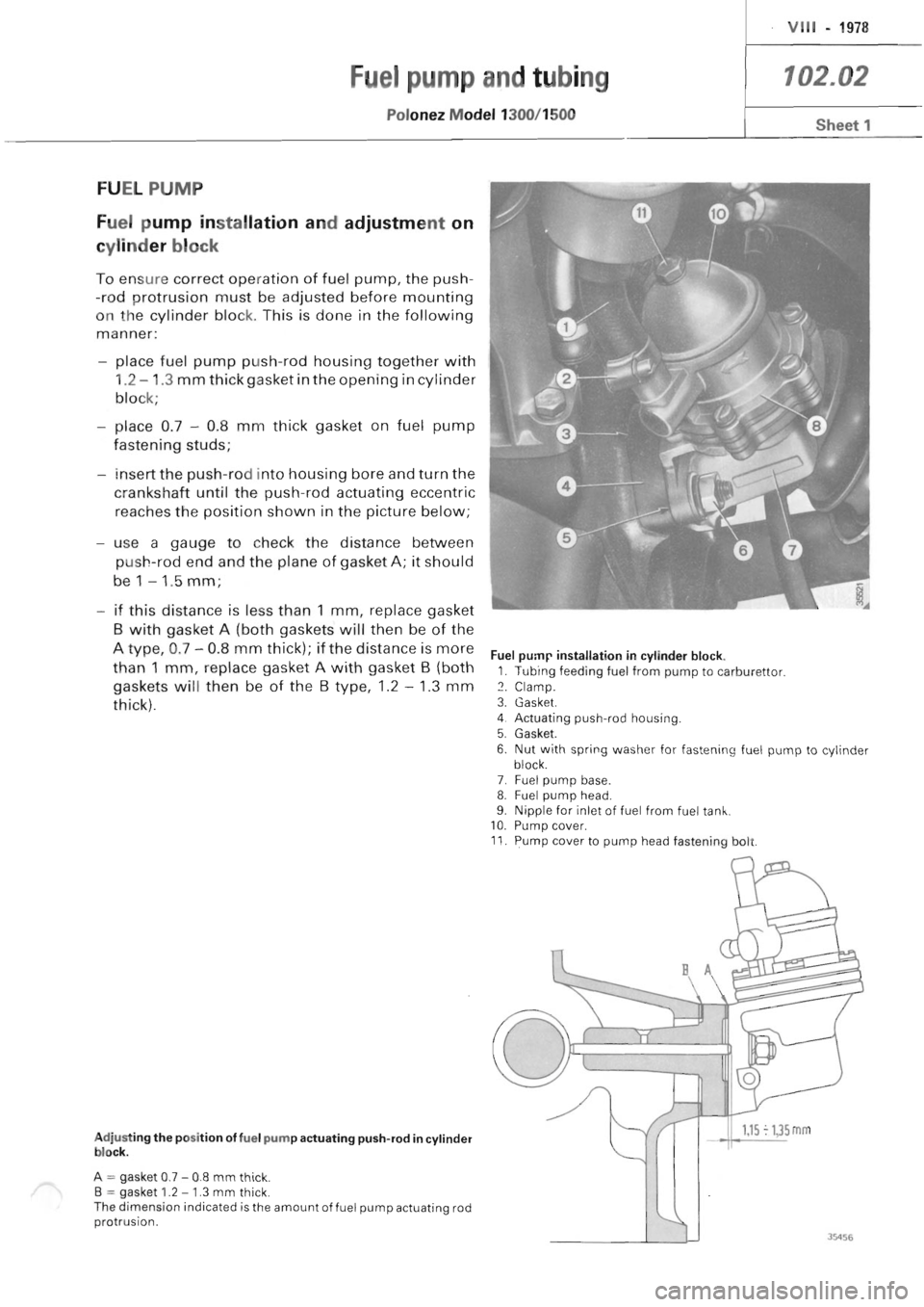 POLONEZ FSO 1300 1978 Manual PDF 