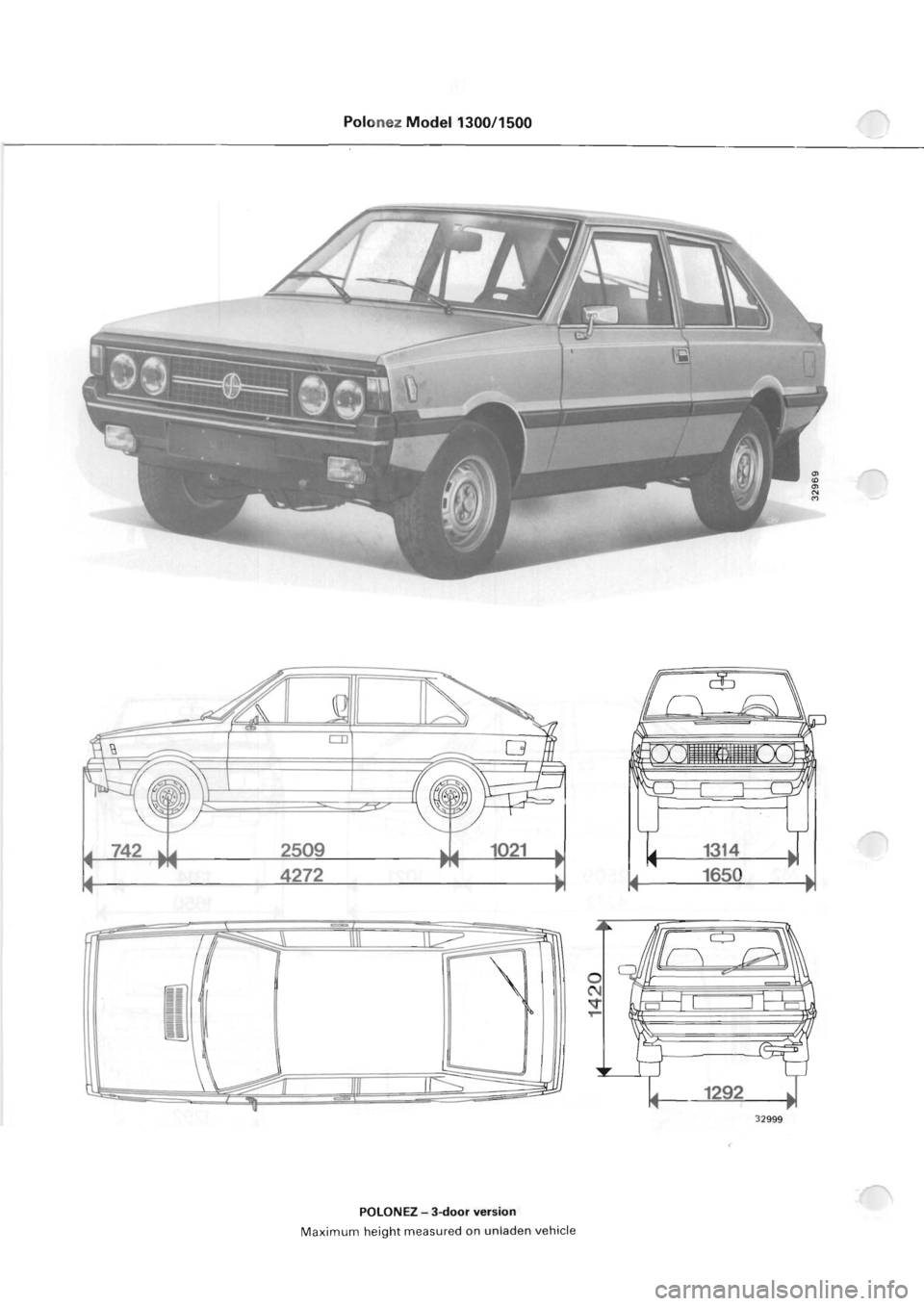 POLONEZ FSO 1300 1978  Repair Manual 