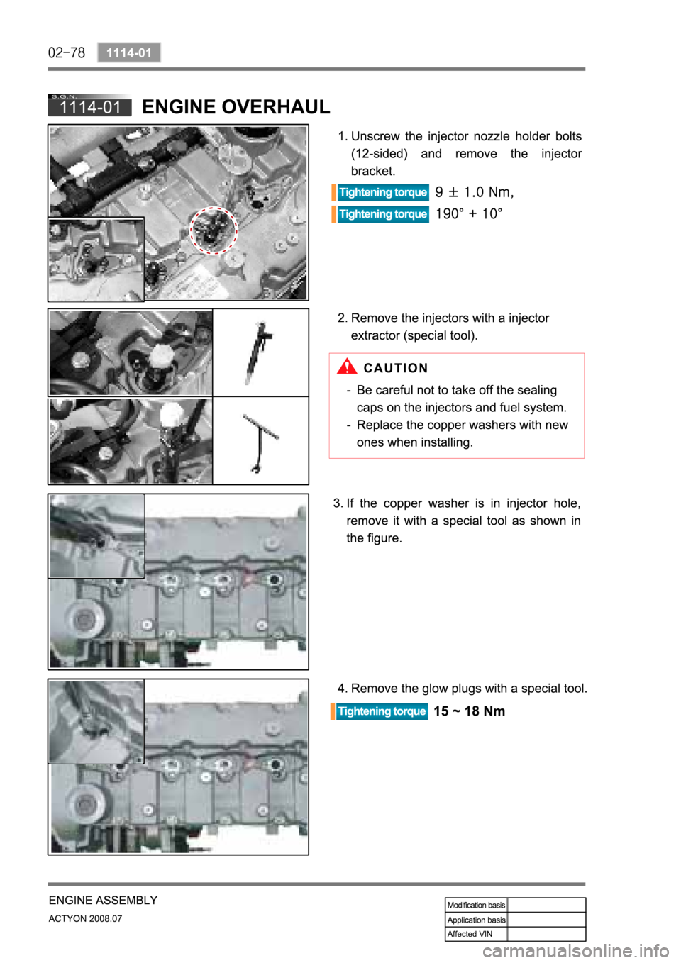 SSANGYONG ACTYON 2008  Service Repair Manual 