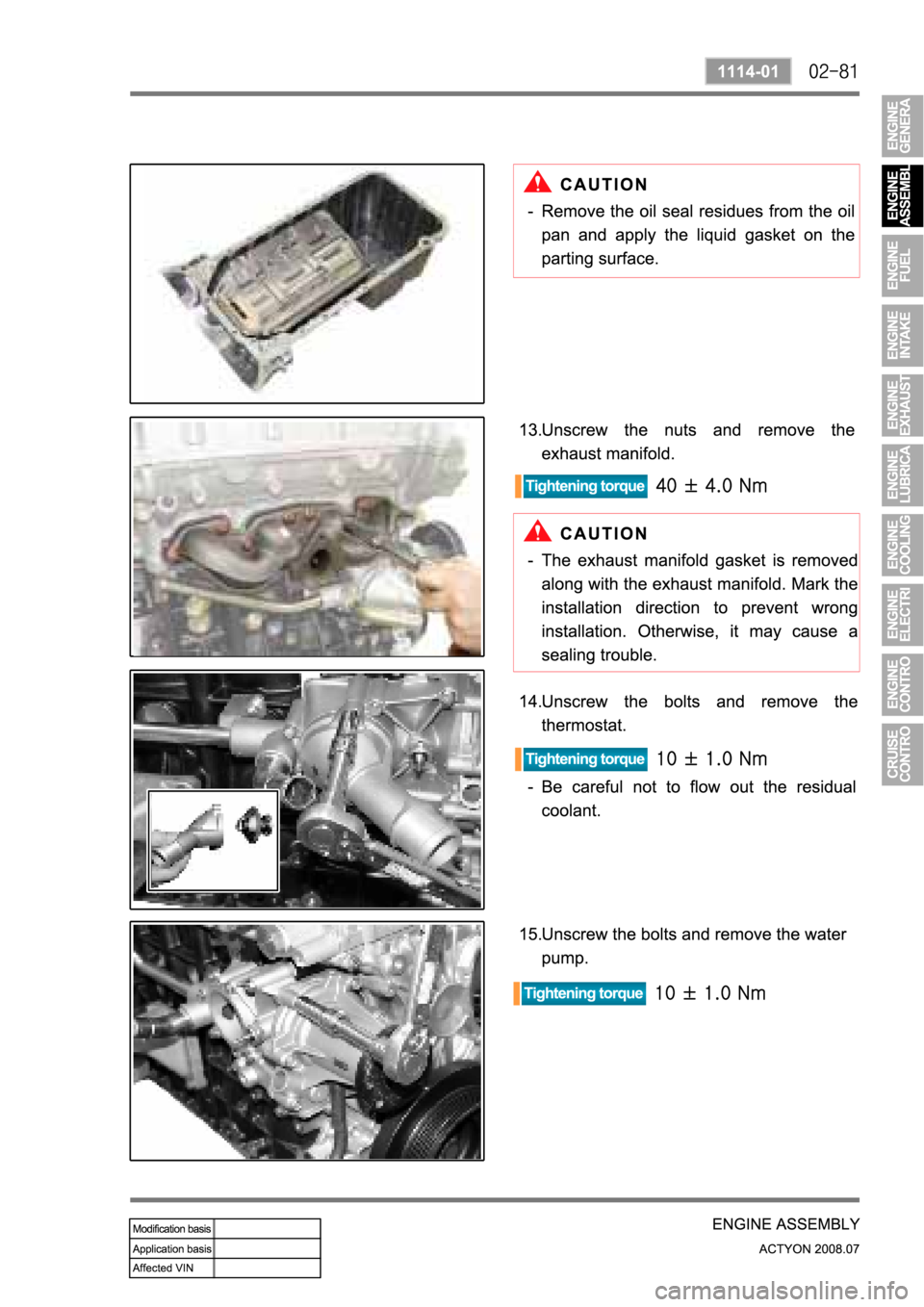 SSANGYONG ACTYON 2008  Service Repair Manual 