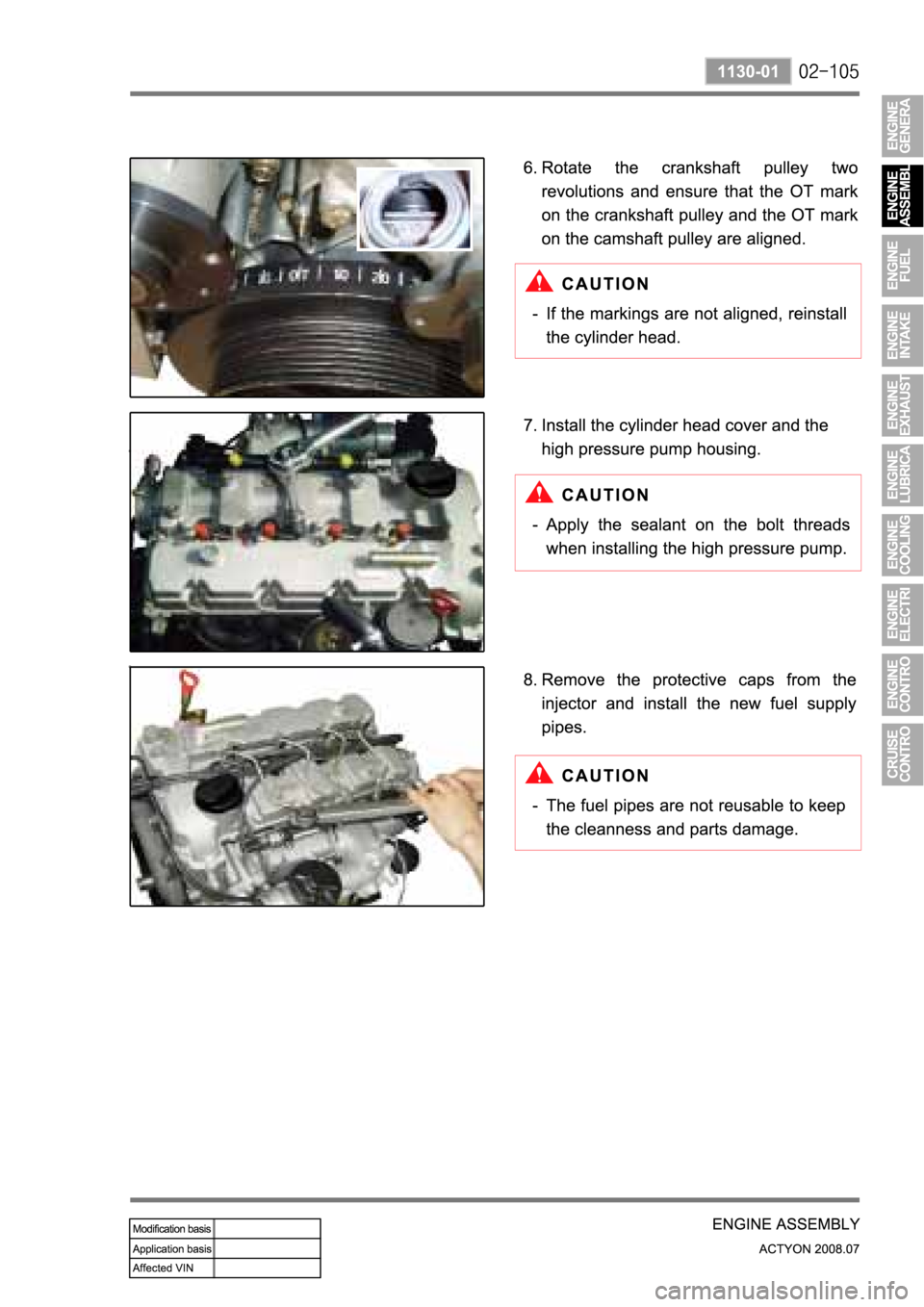 SSANGYONG ACTYON 2008  Service Repair Manual 