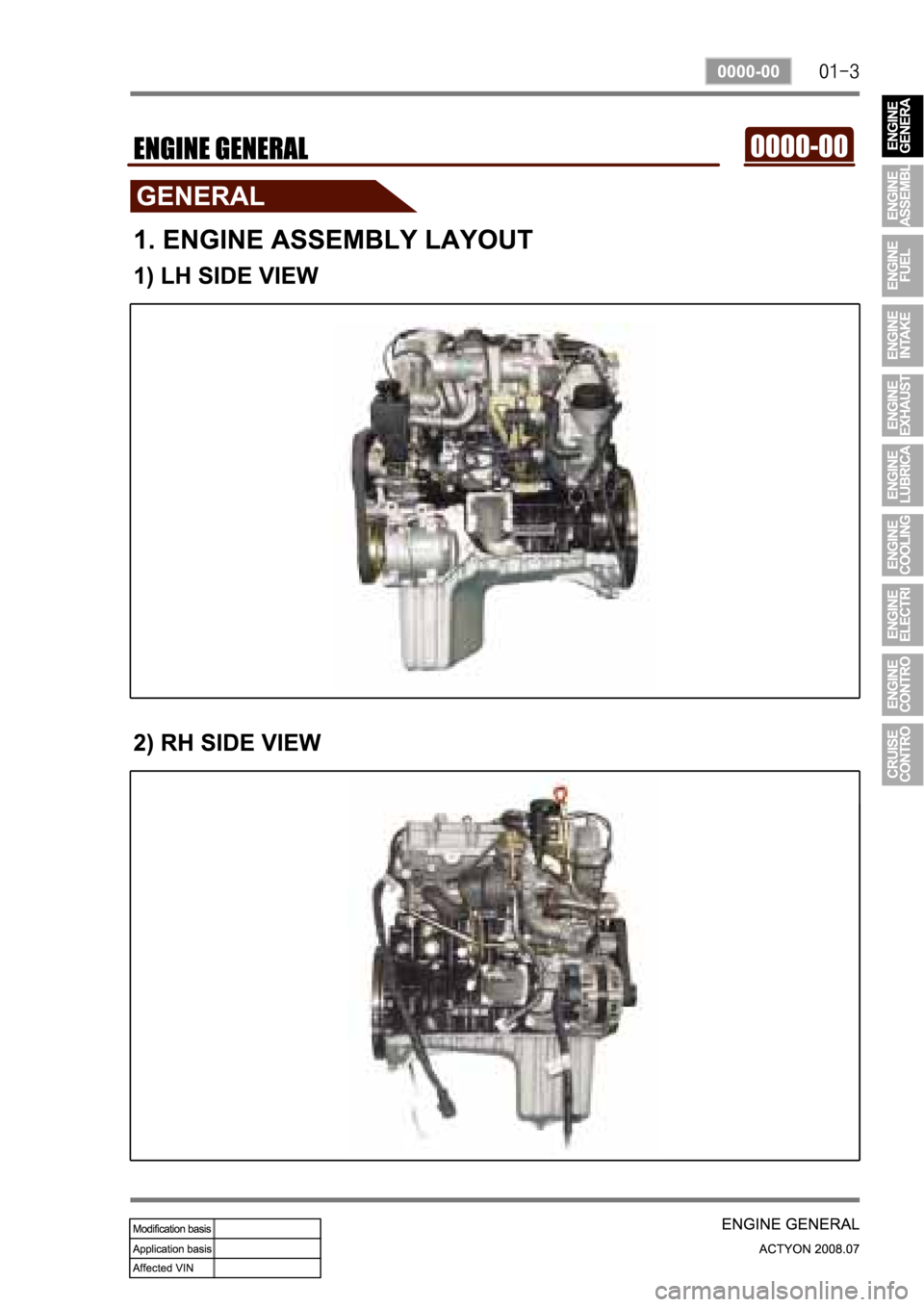 SSANGYONG ACTYON 2008 Service User Guide SSANGYONG ACTYON 2008 Service User Guide