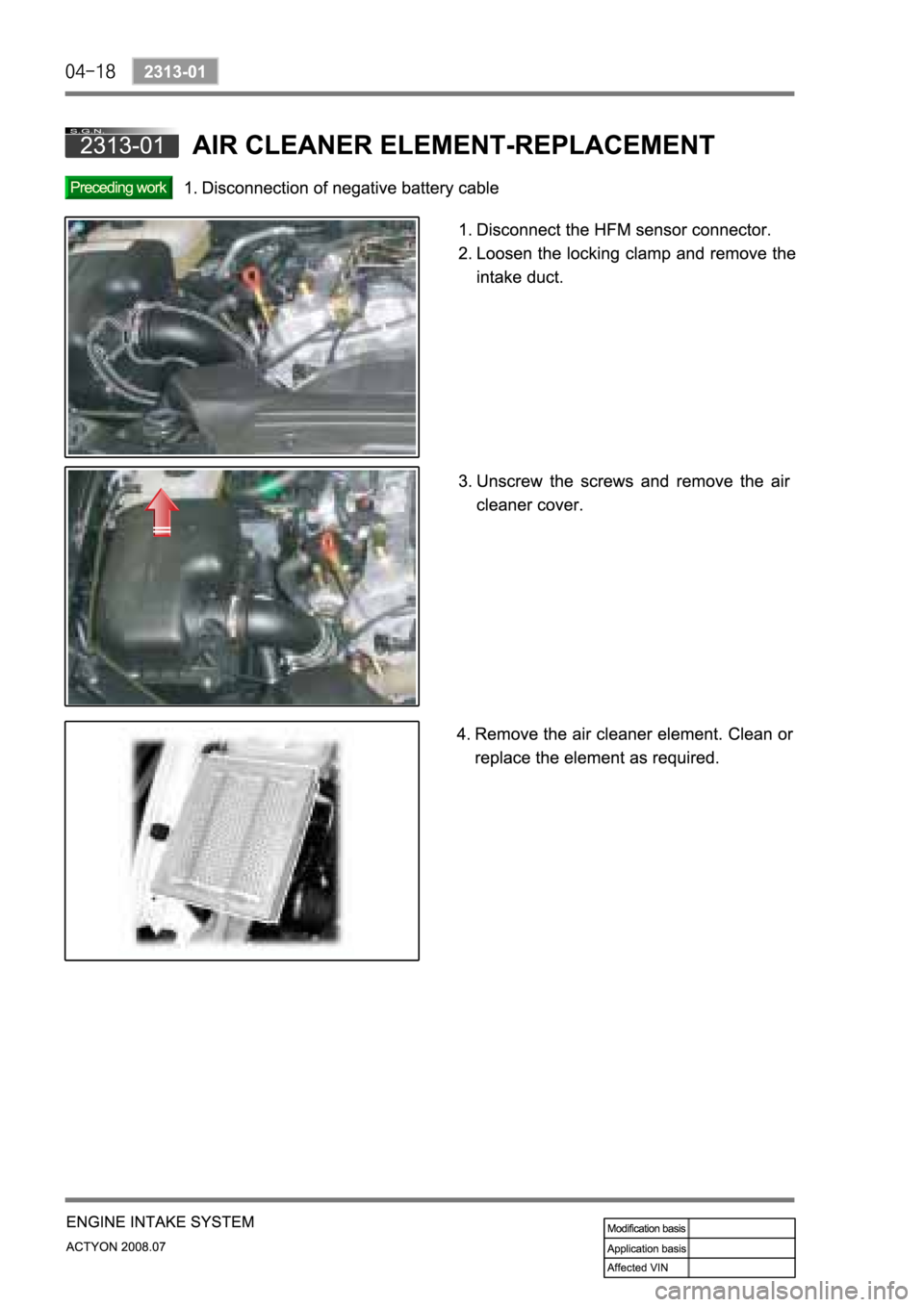 SSANGYONG ACTYON 2008  Service Repair Manual 