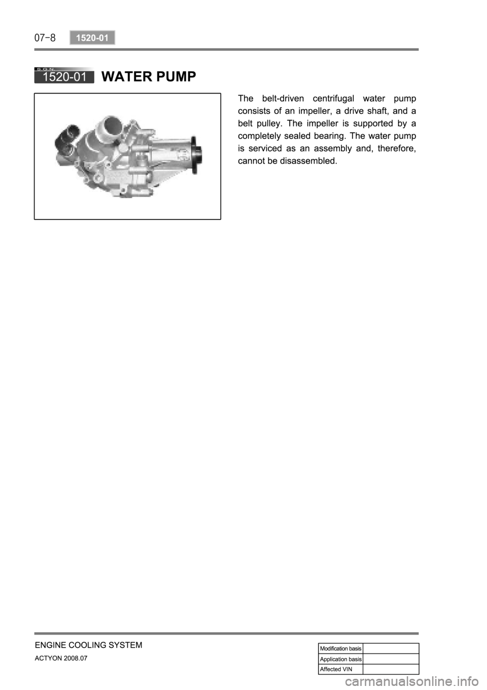 SSANGYONG ACTYON 2008  Service Repair Manual 
