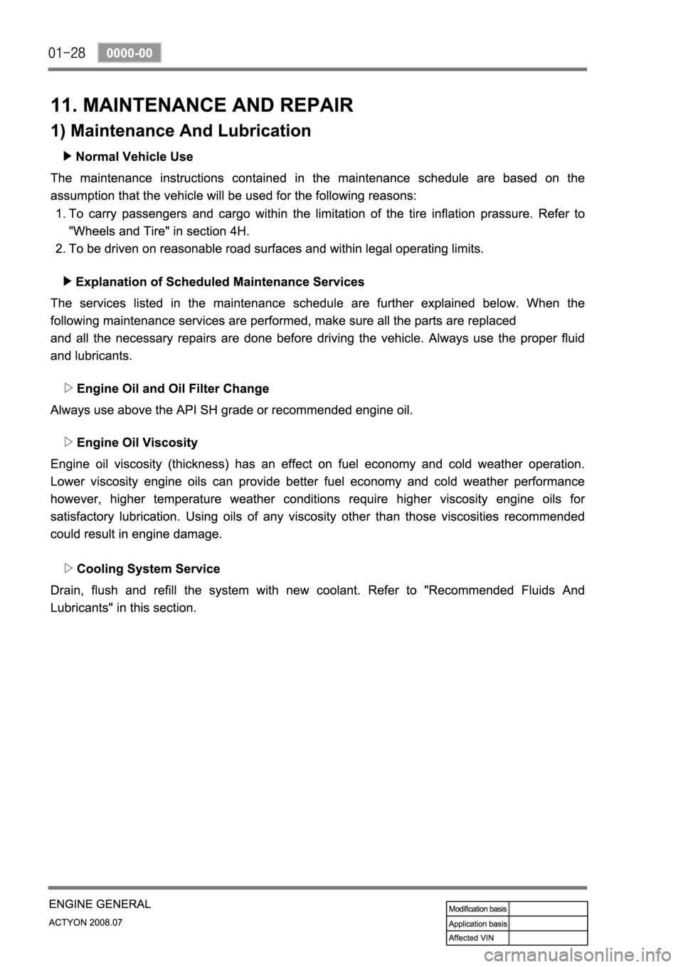 SSANGYONG ACTYON 2008 Service Service Manual SSANGYONG ACTYON 2008 Service Service Manual