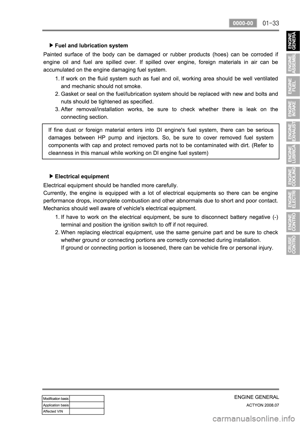 SSANGYONG ACTYON 2008 Service Service Manual SSANGYONG ACTYON 2008 Service Service Manual