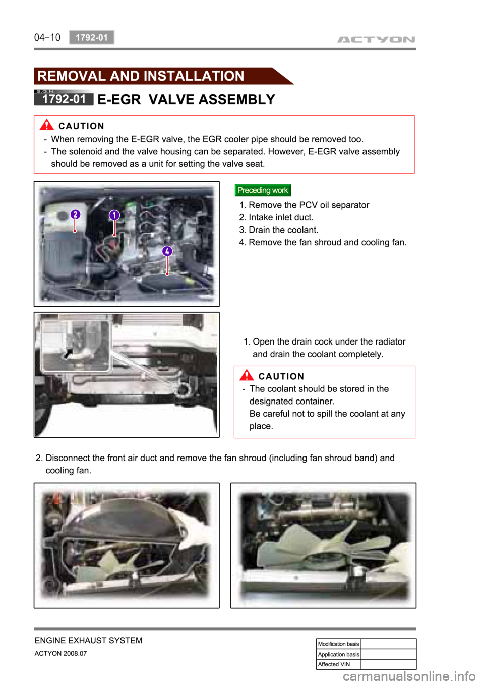 SSANGYONG ACTYON 2008 Service Repair Manual SSANGYONG ACTYON 2008 Service Repair Manual