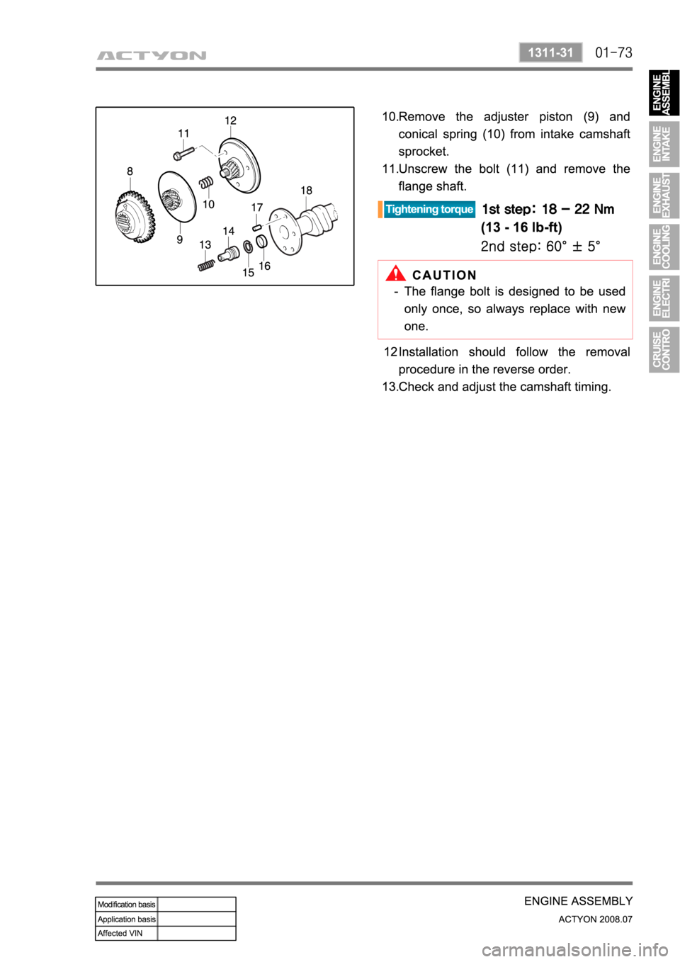 SSANGYONG ACTYON 2008  Service Repair Manual 