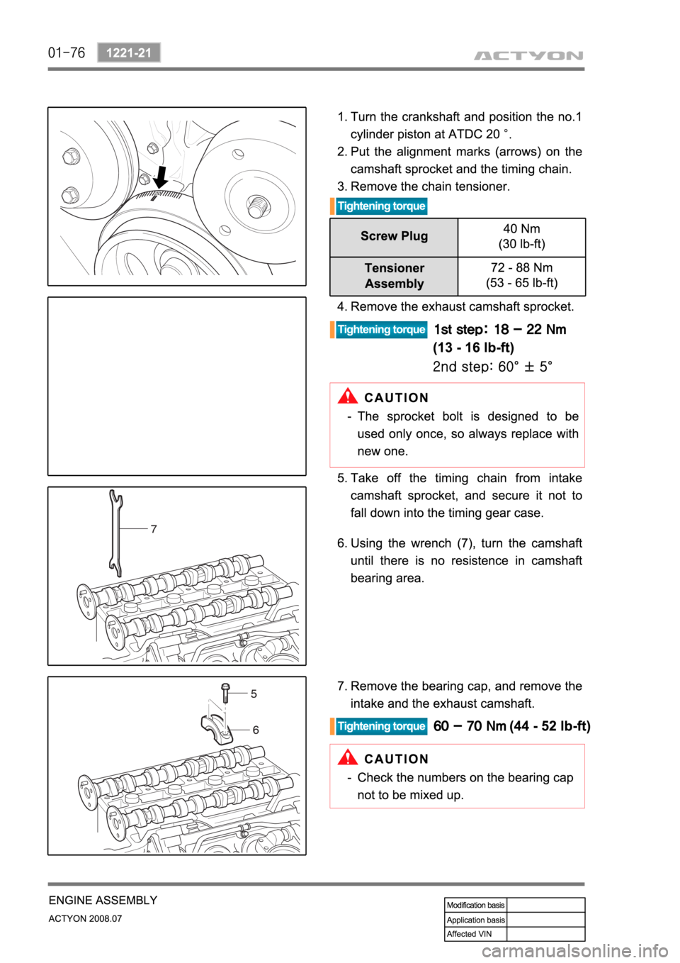 SSANGYONG ACTYON 2008  Service Repair Manual 