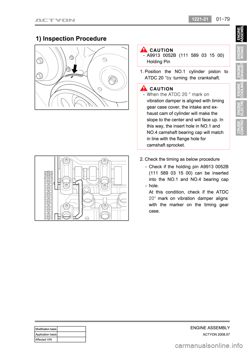 SSANGYONG ACTYON 2008  Service Repair Manual 