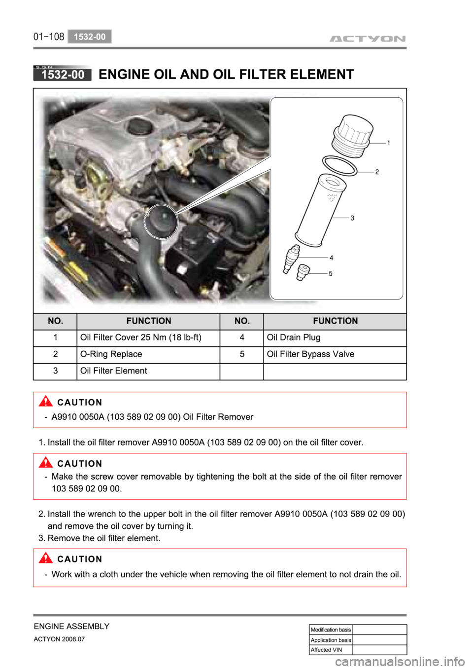 SSANGYONG ACTYON 2008  Service Repair Manual 