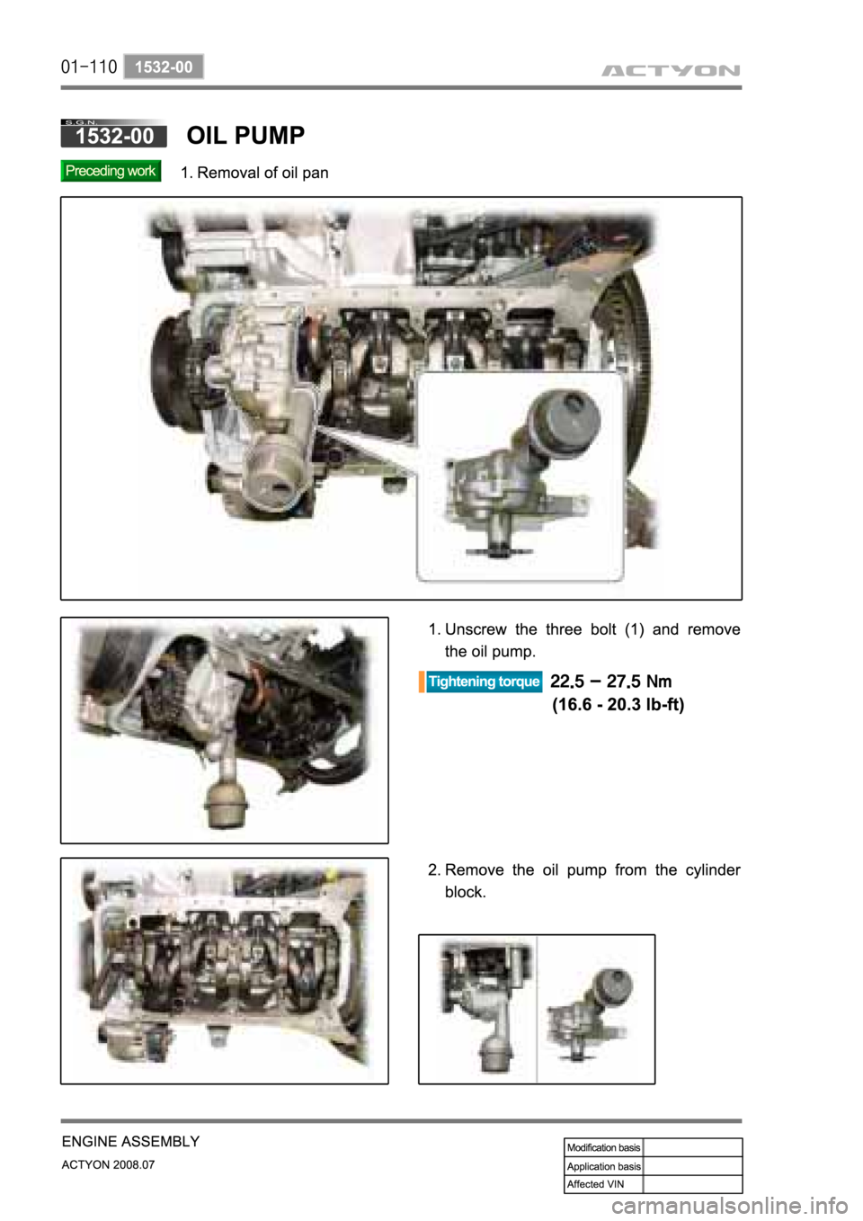 SSANGYONG ACTYON 2008  Service Repair Manual 