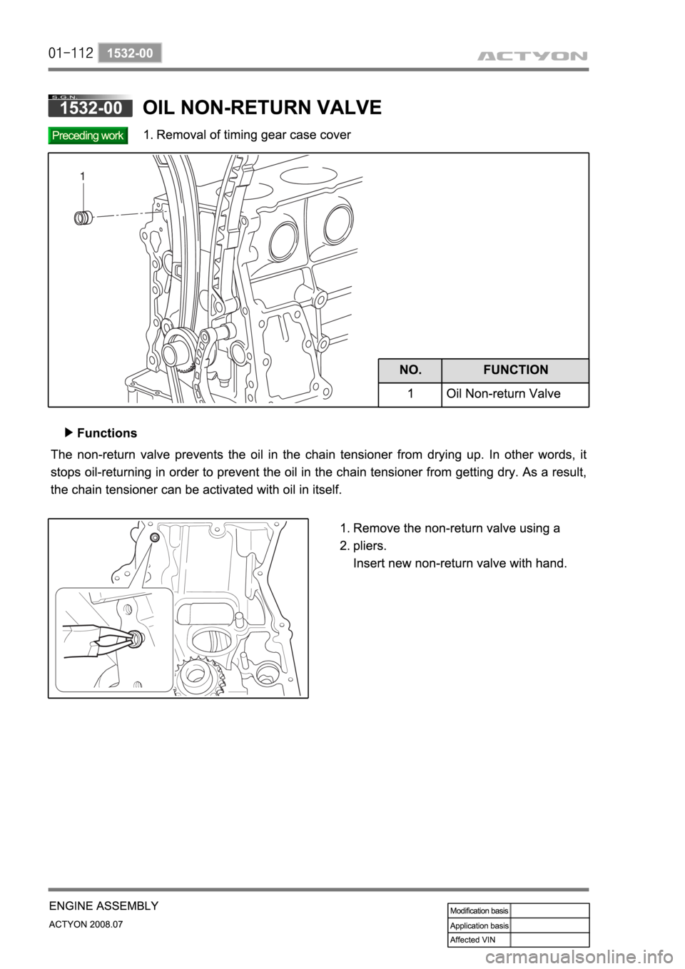 SSANGYONG ACTYON 2008  Service Repair Manual 
