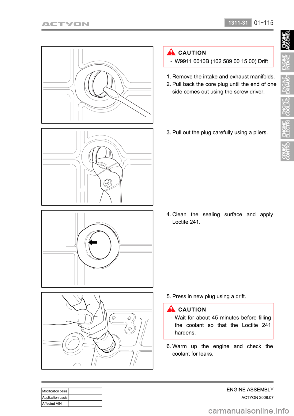 SSANGYONG ACTYON 2008  Service Repair Manual 