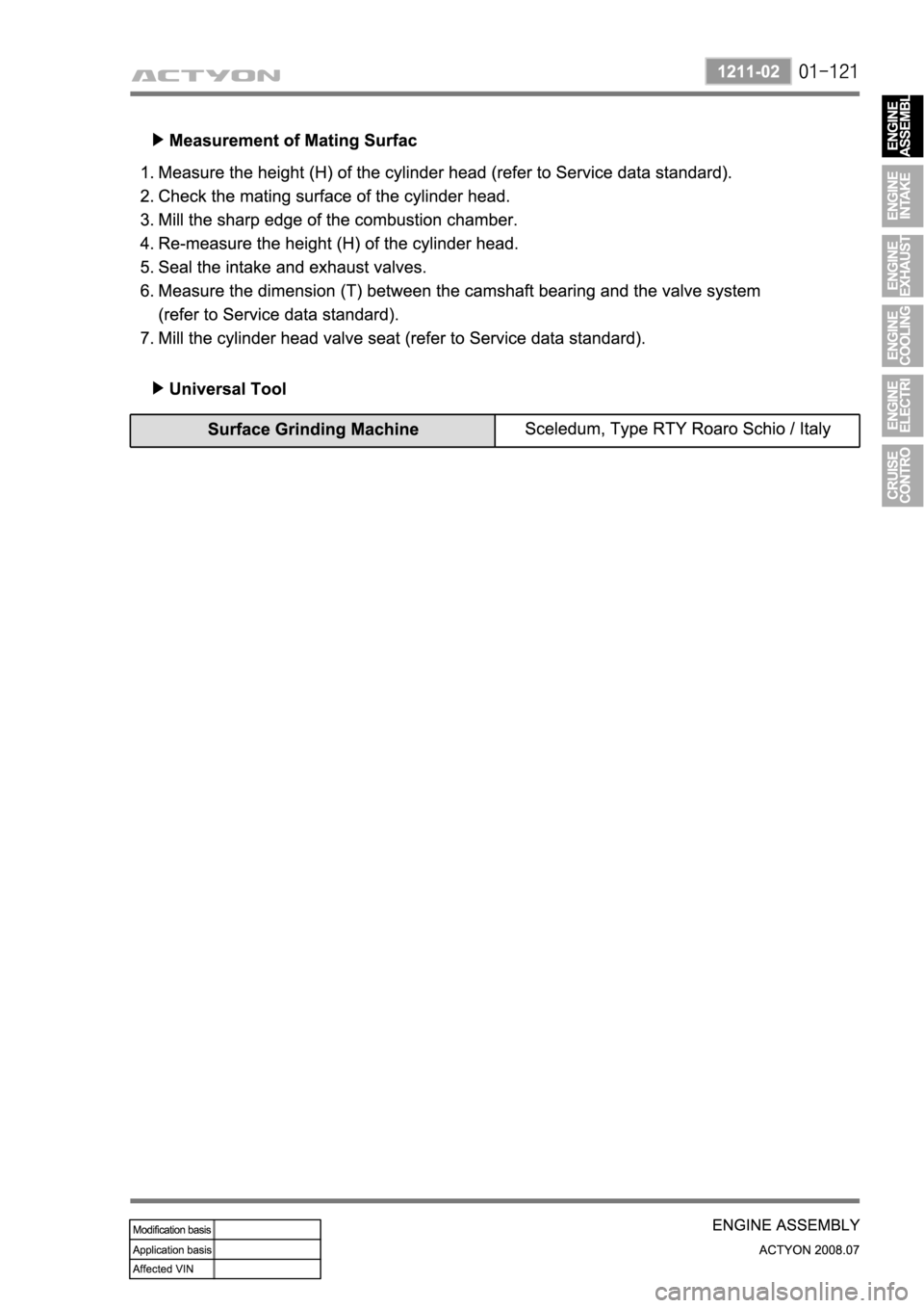 SSANGYONG ACTYON 2008  Service Repair Manual 