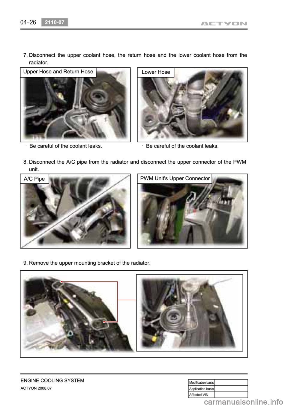 SSANGYONG ACTYON 2008 Service Repair Manual SSANGYONG ACTYON 2008 Service Repair Manual