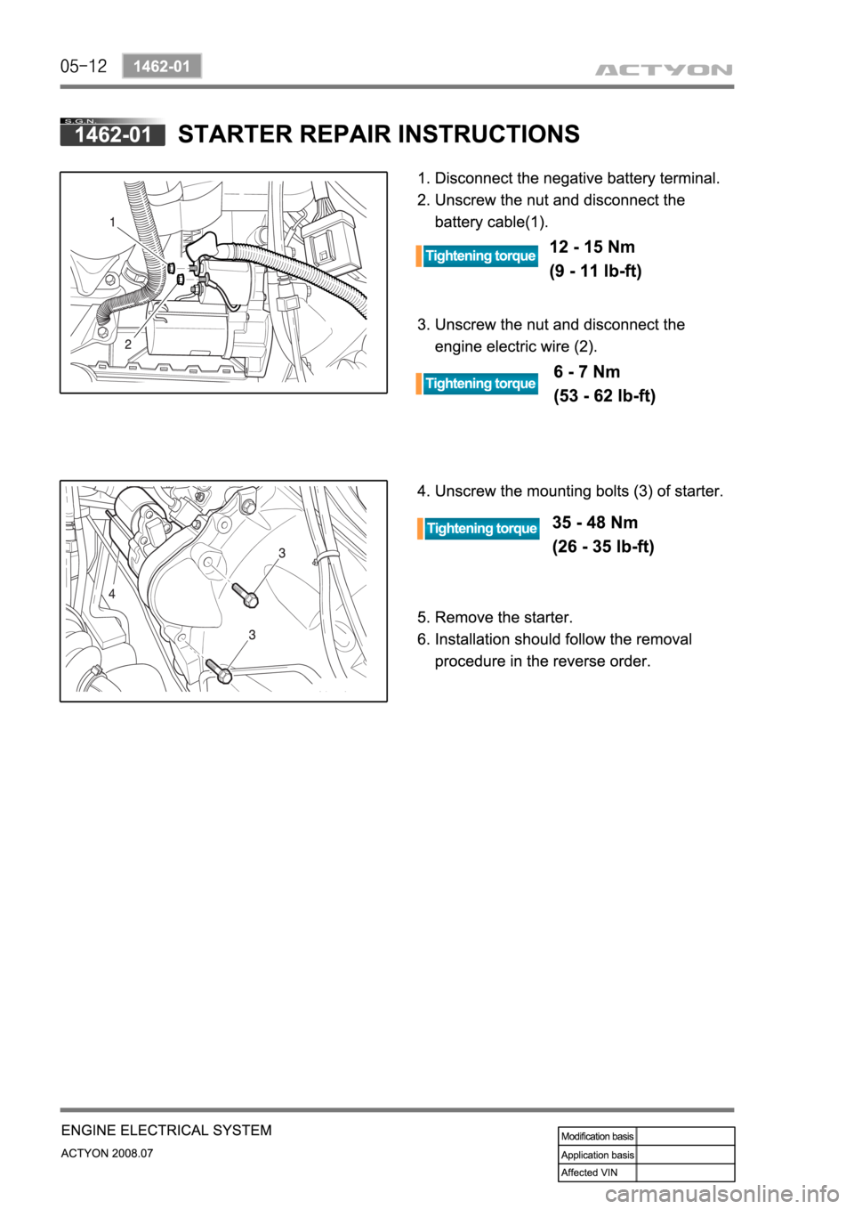 SSANGYONG ACTYON 2008 Service Repair Manual SSANGYONG ACTYON 2008 Service Repair Manual