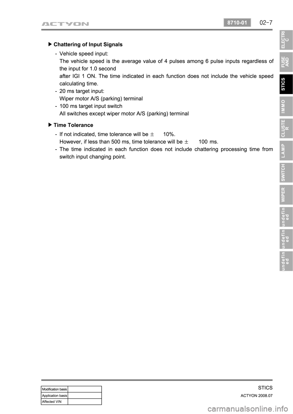 SSANGYONG ACTYON 2008  Service Repair Manual 