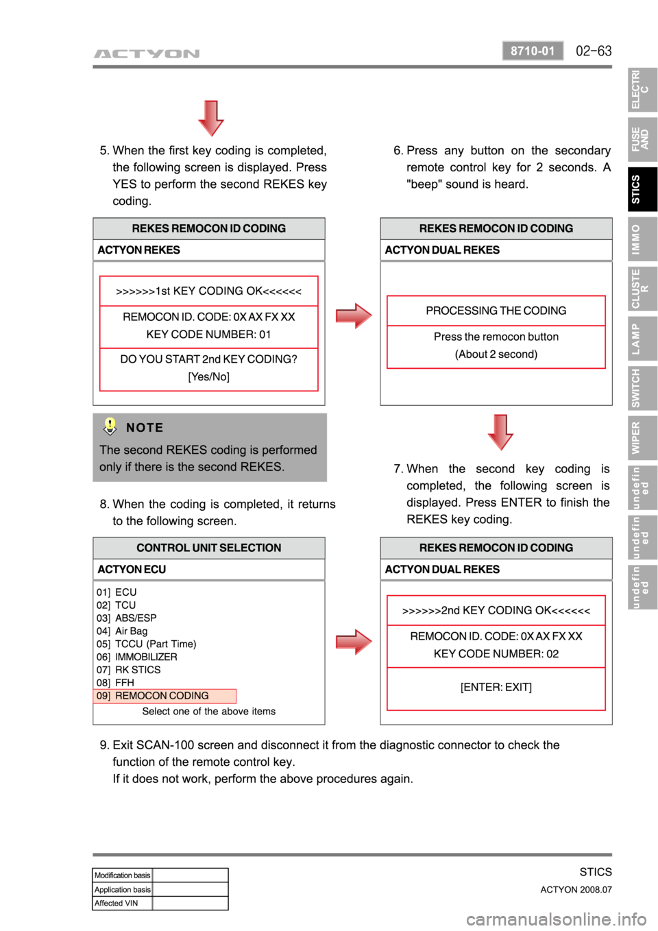 SSANGYONG ACTYON 2008  Service Repair Manual 