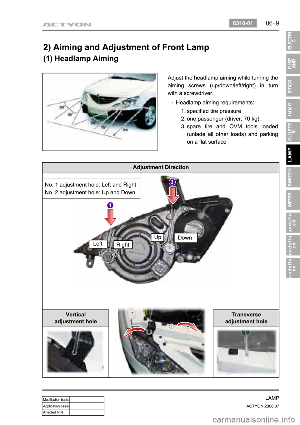 SSANGYONG ACTYON 2008 Service Repair Manual SSANGYONG ACTYON 2008 Service Repair Manual