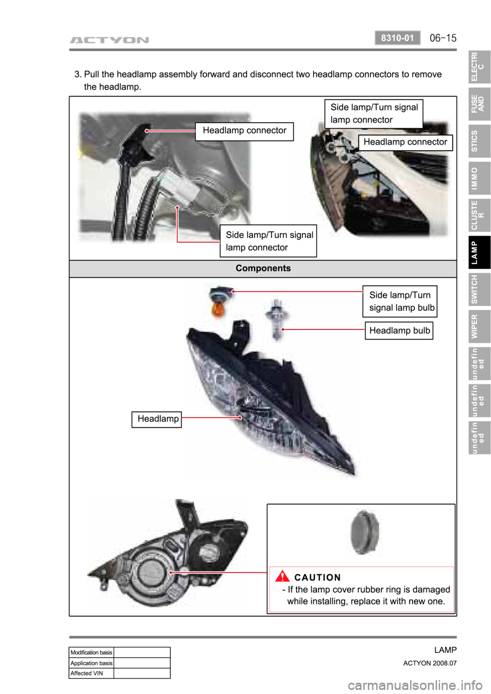SSANGYONG ACTYON 2008 Service Repair Manual SSANGYONG ACTYON 2008 Service Repair Manual