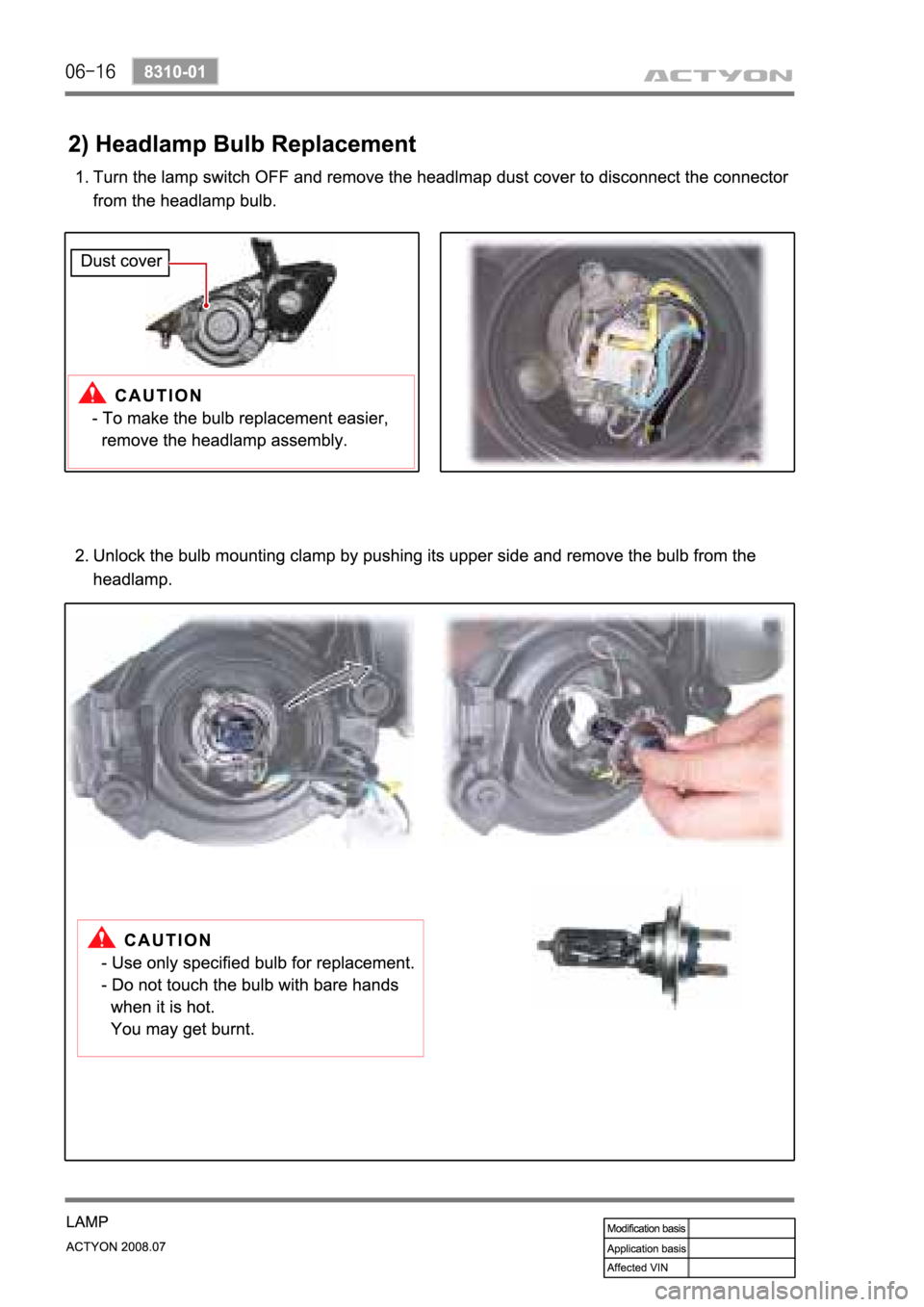 SSANGYONG ACTYON 2008 Service Repair Manual SSANGYONG ACTYON 2008 Service Repair Manual