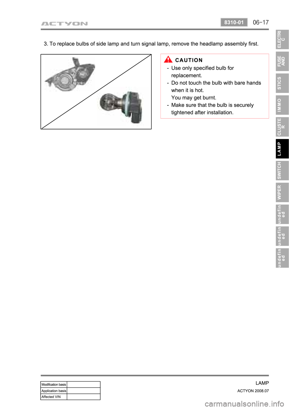 SSANGYONG ACTYON 2008 Service Repair Manual SSANGYONG ACTYON 2008 Service Repair Manual