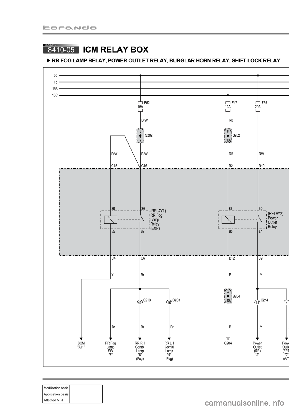 SSANGYONG KORANDO 2013 Workshop Manual 