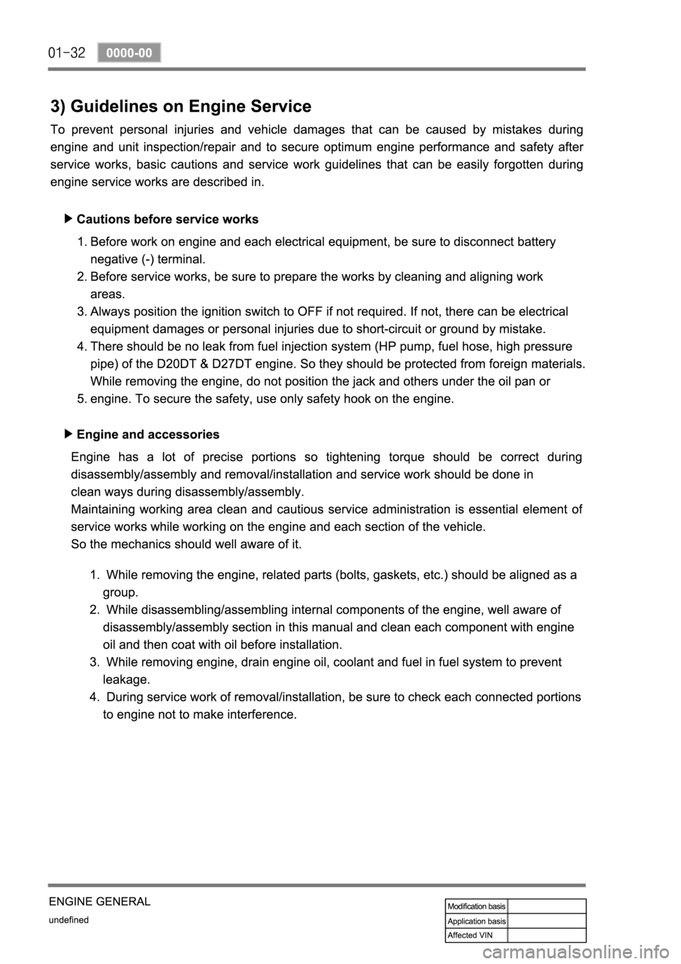 SSANGYONG KYRON 2010  Service Manual 