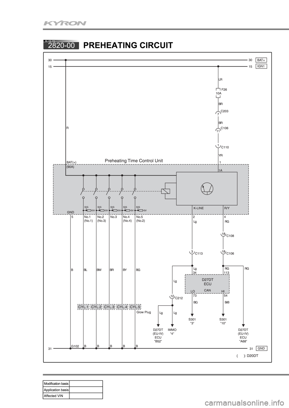 SSANGYONG KYRON 2010 Workshop Manual 