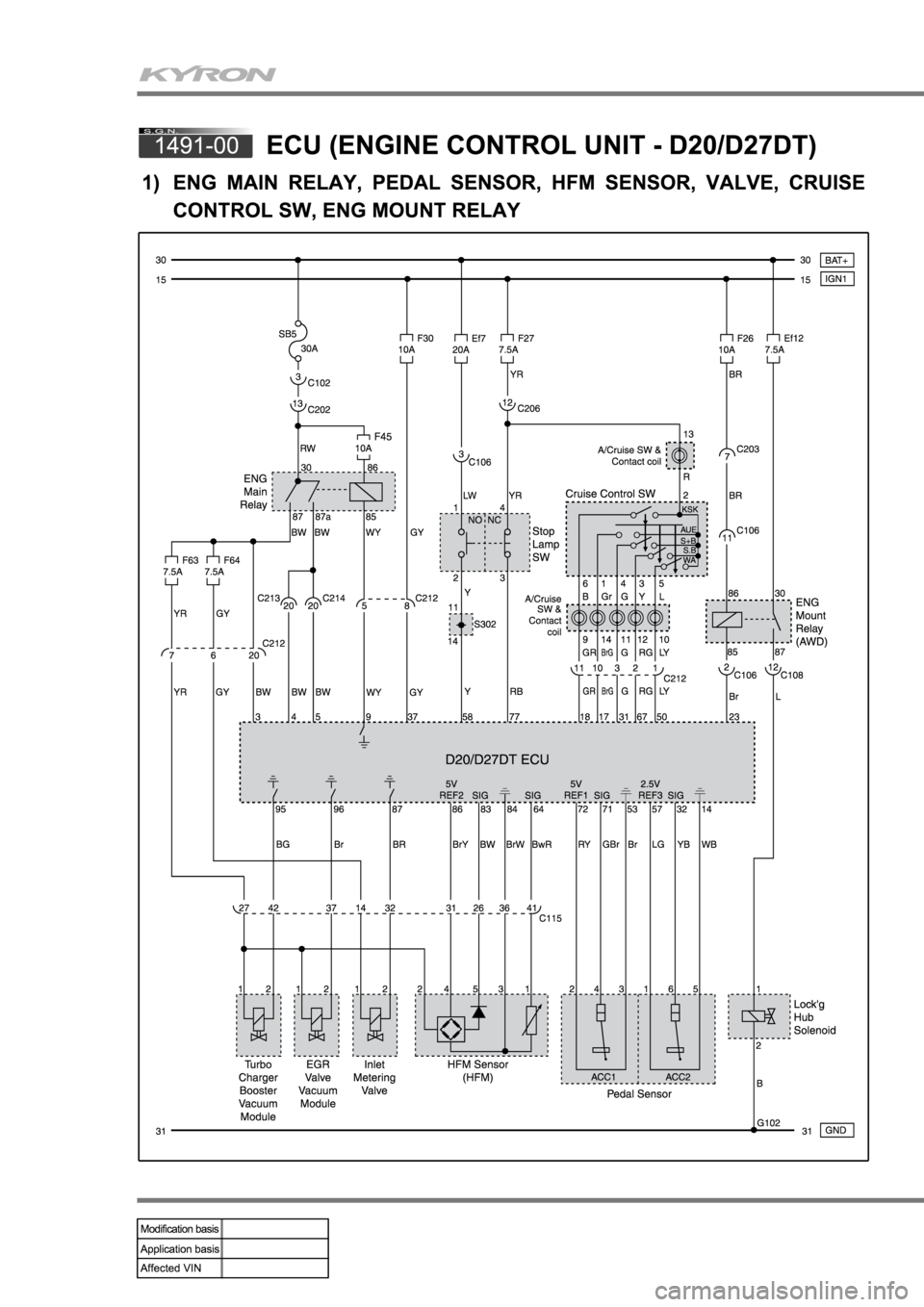 SSANGYONG KYRON 2010 Workshop Manual 