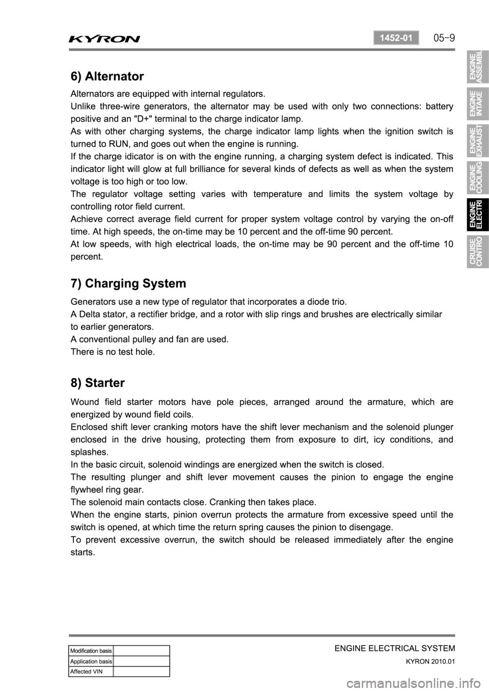 SSANGYONG KYRON 2010 Service Manual SSANGYONG KYRON 2010 Service Manual
