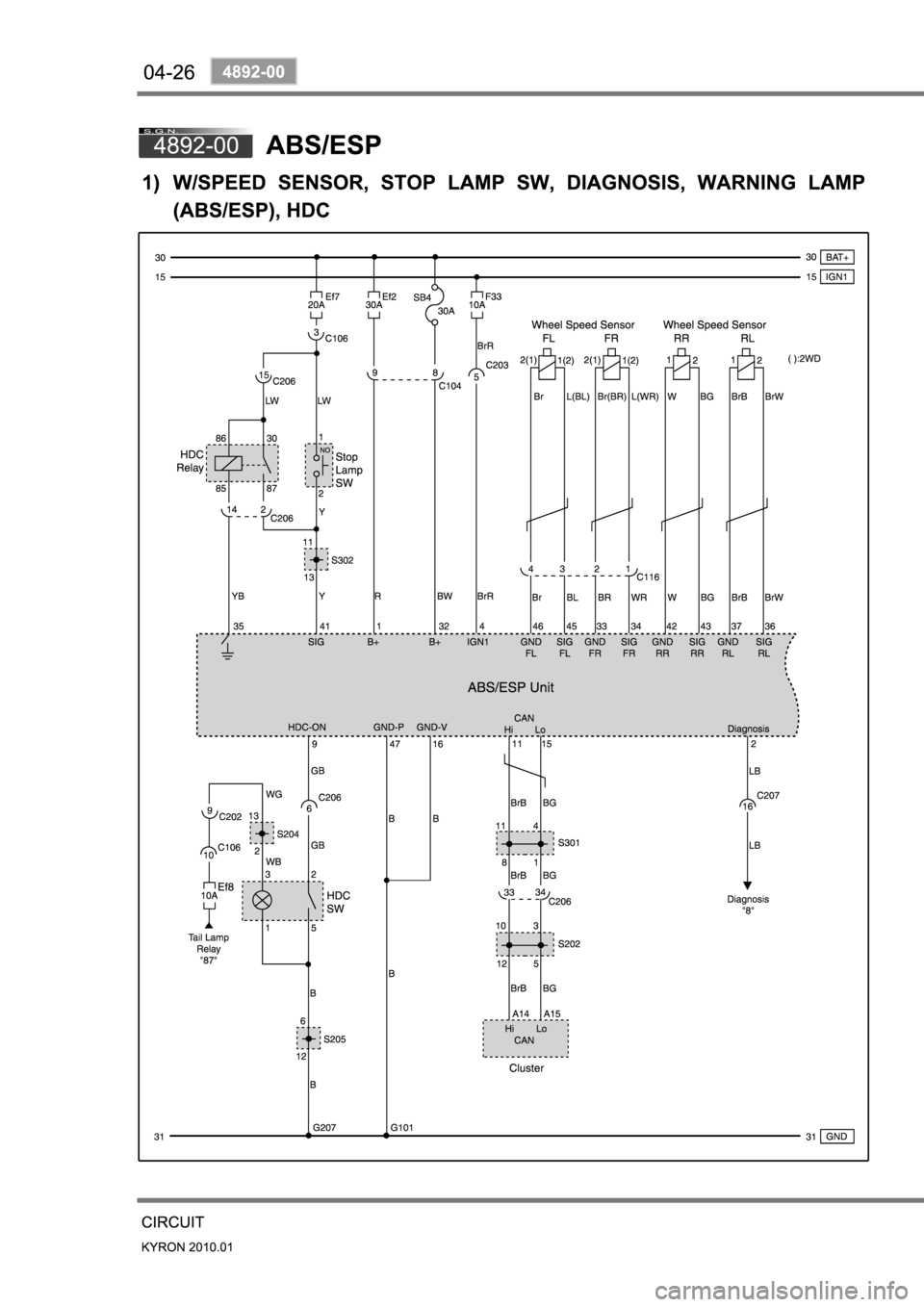 SSANGYONG KYRON 2010 Repair Manual 