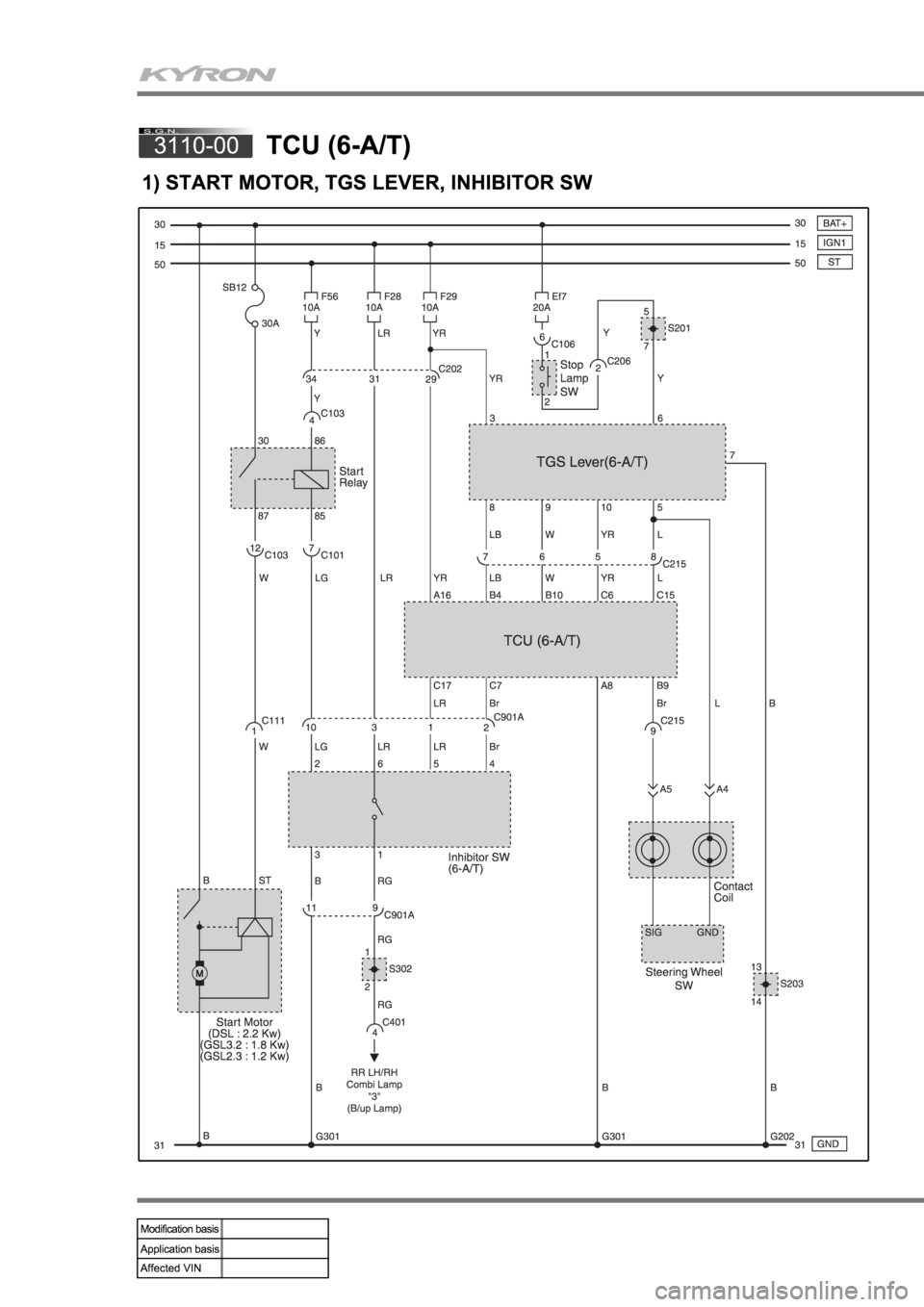 SSANGYONG KYRON 2008 Workshop Manual SSANGYONG KYRON 2008 Workshop Manual