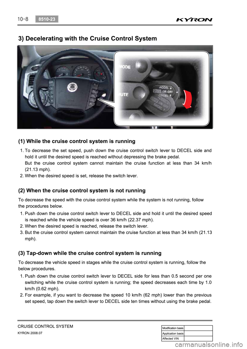 SSANGYONG KYRON 2008 Service Manual SSANGYONG KYRON 2008 Service Manual