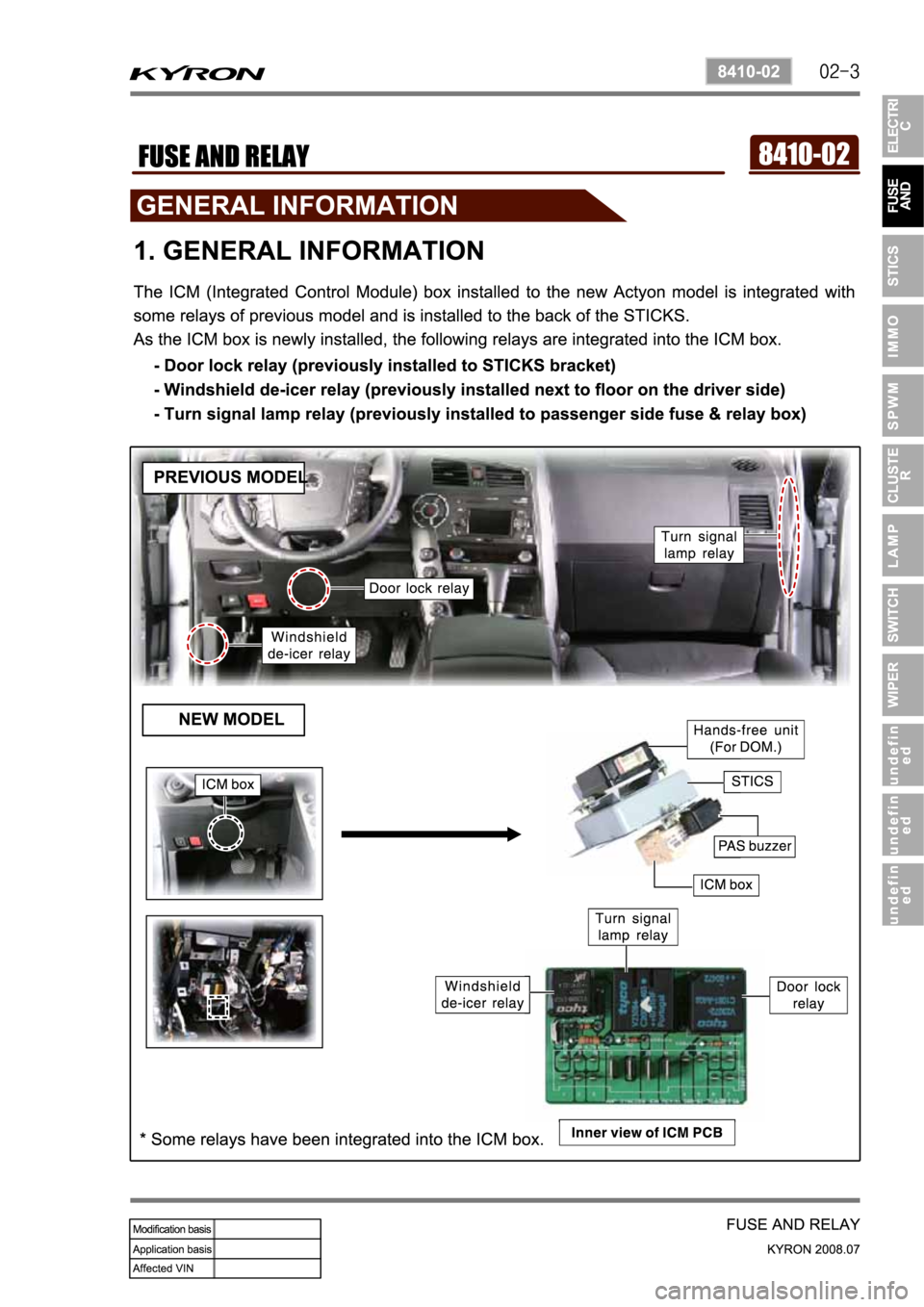 SSANGYONG KYRON 2008 Service Manual SSANGYONG KYRON 2008 Service Manual
