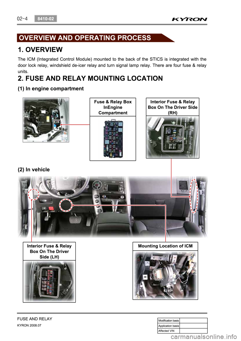 SSANGYONG KYRON 2008 Service Manual SSANGYONG KYRON 2008 Service Manual