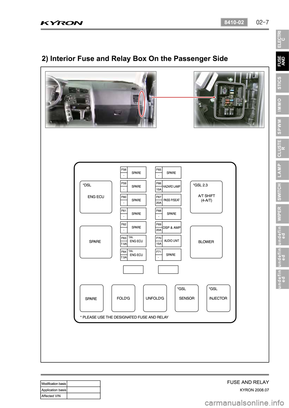 SSANGYONG KYRON 2008 Service Manual SSANGYONG KYRON 2008 Service Manual