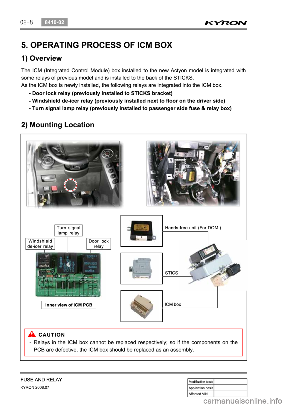 SSANGYONG KYRON 2008 Service Manual SSANGYONG KYRON 2008 Service Manual