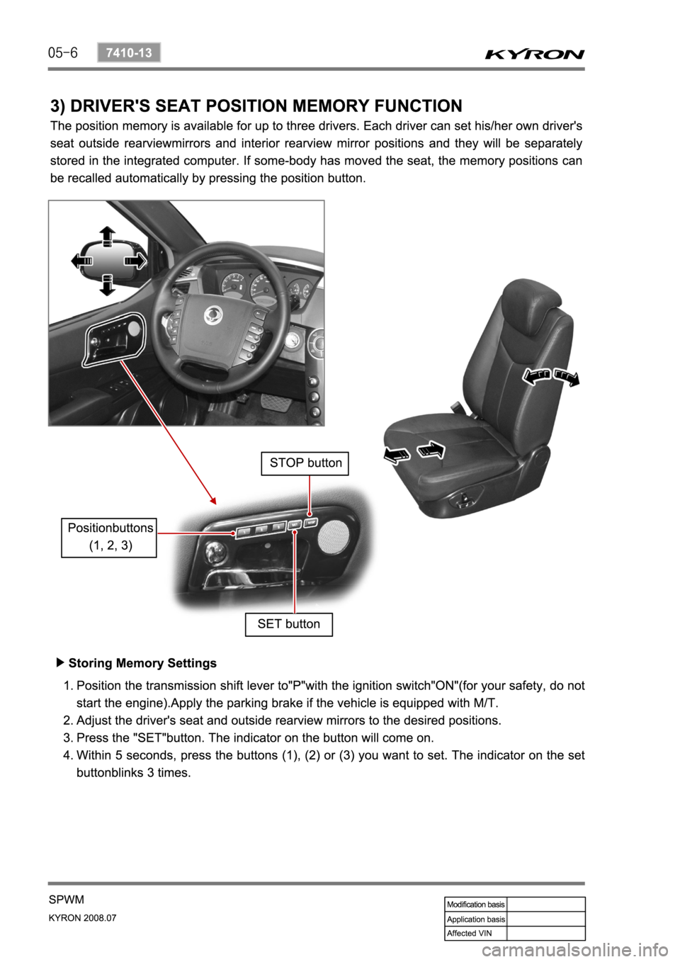 SSANGYONG KYRON 2008  Service Manual 