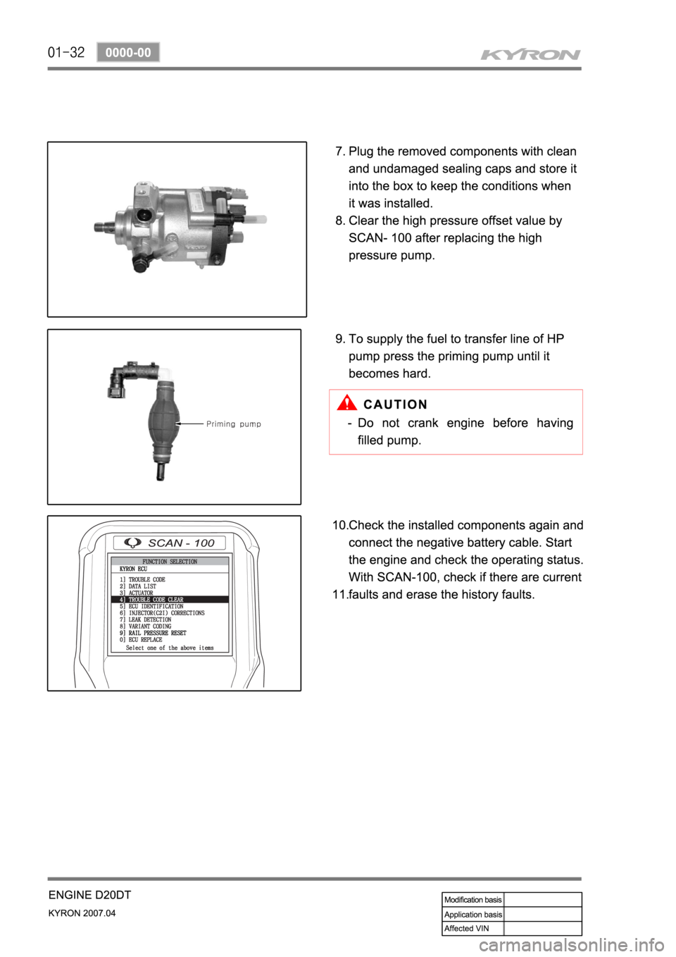 SSANGYONG KYRON 2007  Service Manual 