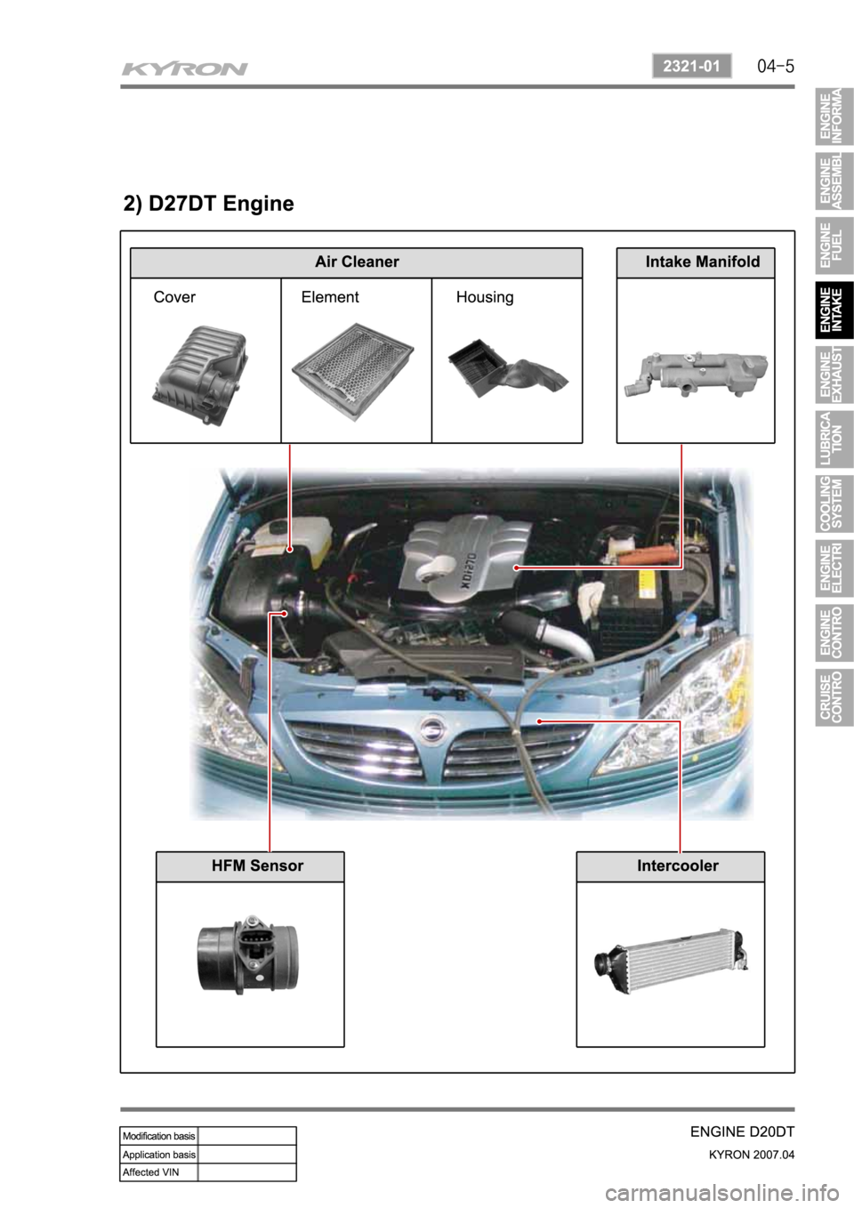 SSANGYONG KYRON 2007 Service Manual SSANGYONG KYRON 2007 Service Manual