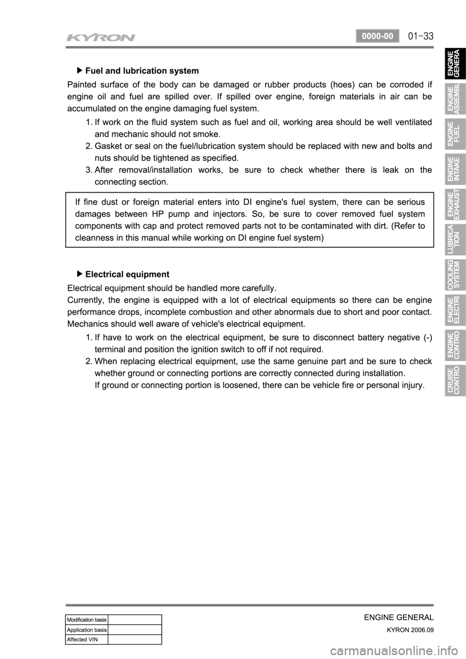 SSANGYONG KYRON 2006 Service Manual SSANGYONG KYRON 2006 Service Manual